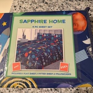 Sapphire Home Space Themed FULL Sheet Set